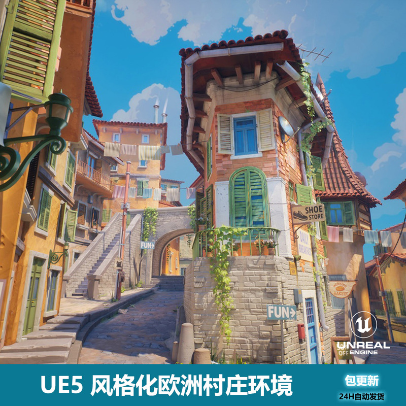 Ue5 Unreal Engine 5 Stylized European Village Stylized European Village and Town Environment