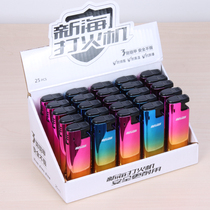 New Sea Metal Iron Shell Windproof Straight Punch Lighter XHD85901 Disposable Slanted Lighter 25 Support a box