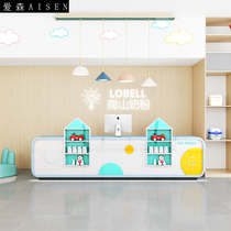 Maternal and child store cashier counter young childrens playground front desk reception desk early education center training institution cartoon cute bar