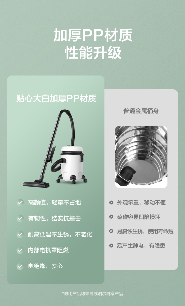 苏泊尔 干湿吹三用桶式吸尘器 配多吸头 图8
