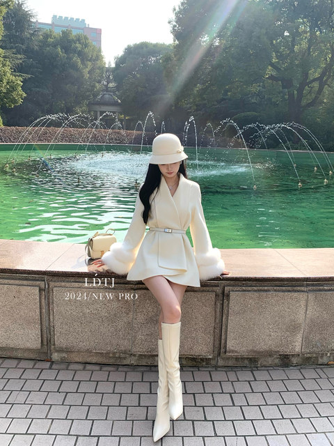 Ldtj High-End Genuine Leather Boots, Autumn Style, Versatile, Sheepskin Pointed Toe, Stiletto Heel, Mid-Calf Long Boots, High Heels for Women