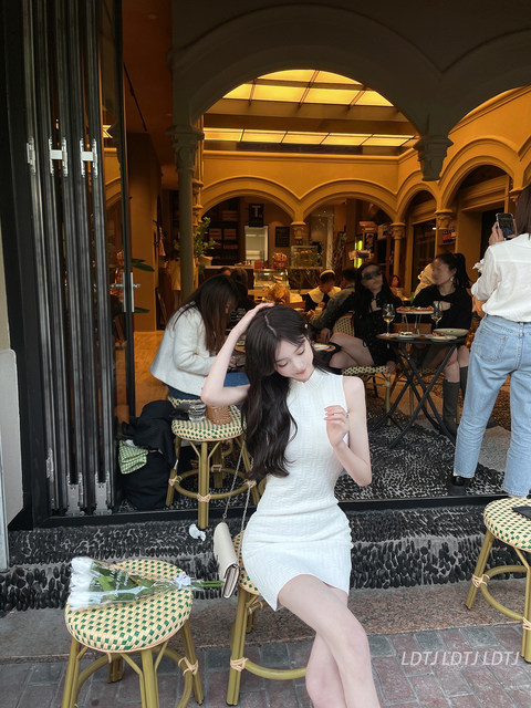 Ldtj High-End 25 Autumn Socialite Style Pink Di Bodycon Sleeveless Sexy Commuting Knitted Short Vest Dress for Women