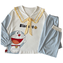 Princess style pajamas for women spring and autumn pure cotton 2022 new autumn style cute and fresh large size home clothes can be worn outside