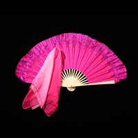 8 дюймов (роза) Ронгхан вентилятор с двойной правой рукой+шелковый шелковый шарф шелковой градиент