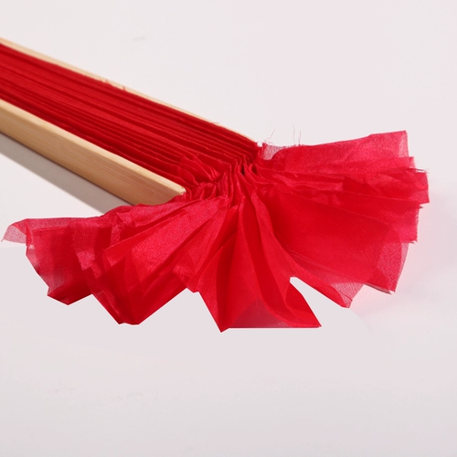 Фан -танец вентилятор двойной, насыщенный Rongchang Real Silk Children's Special Fan 8 -Inch маленький красный вентилятор Yunnan Flower Light Yangge Fan