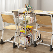 Bookshelf shelves floor-to-ceiling desktop book storage simple mobile trolley next to the desk for childrens bookcases