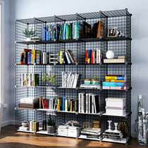 Bookshelf Simple shelf Living room small bookcase Childrens storage Simple floor-to-ceiling storage shelf Wrought iron storage cabinet