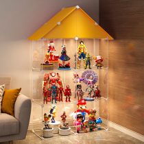 Hand-made Lego display cabinet imitation acrylic glass showcase display ornaments toy model building blocks transparent display stand