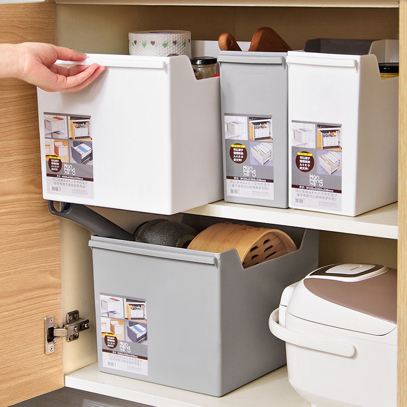 Cabinet storage box drawer cabinet storage basket family kitchen sundries storage basket high narrow and long finishing storage box