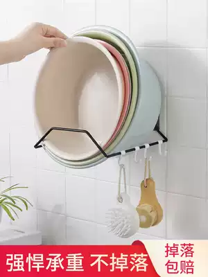 Washbasin rack Wall-mounted powder room washbasin rack Punch-free basin rack Bathroom rack Wall storage shelf artifact