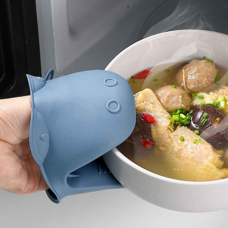 UXCO Silicone thermal insulation anti-scalding gloves Baking oven special hand clamp pot handle binaural high temperature resistant artifact