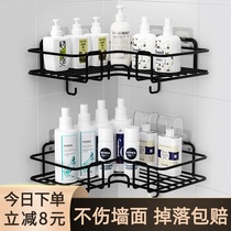 Bathroom shelf Bathroom hole-free triangle storage Shower room shower gel Toilet hand washing Wall-mounted