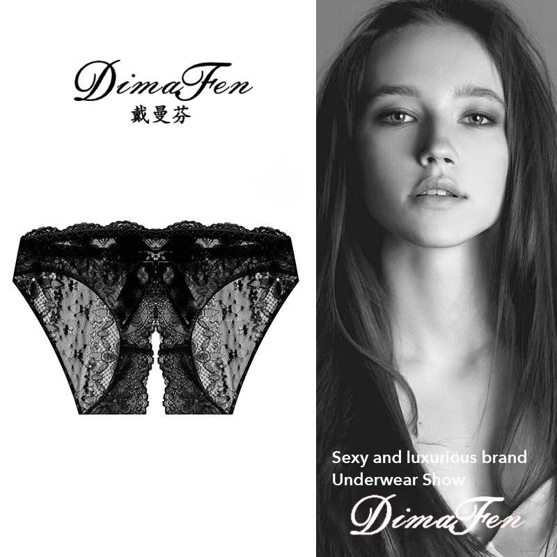 【Dai Manfen】Sexy and Trendy Seamless Triangle Panties for Women, Lace Erotic Crotchless No-Take-Off Mesh Thong for Couples 【Dai Manfen】Sexy and Trendy Seamless Triangle Panties for Women, Lace Erotic Crotchless No-Take-Off Mesh Thong for Couples