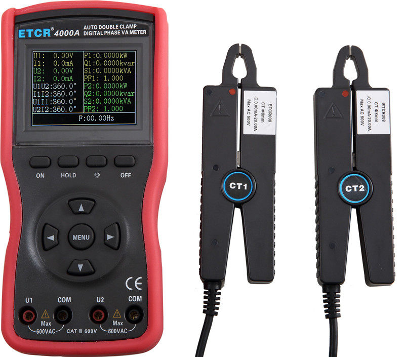 Physical store direct sales Guangzhou iridium ETCR40004000A double clamp digital phase voltammeter digital phase meter