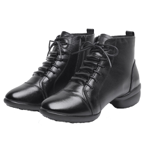 Jin type 2024 spring and summer new dance shoes for women genuine leather soft sole sailor womens dance shoes womens square dancer shoes