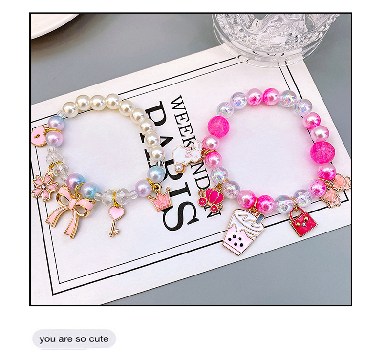 Children's Pearl Bracelet Cute Little Animal Bracelet Beaded Accessories display picture 1