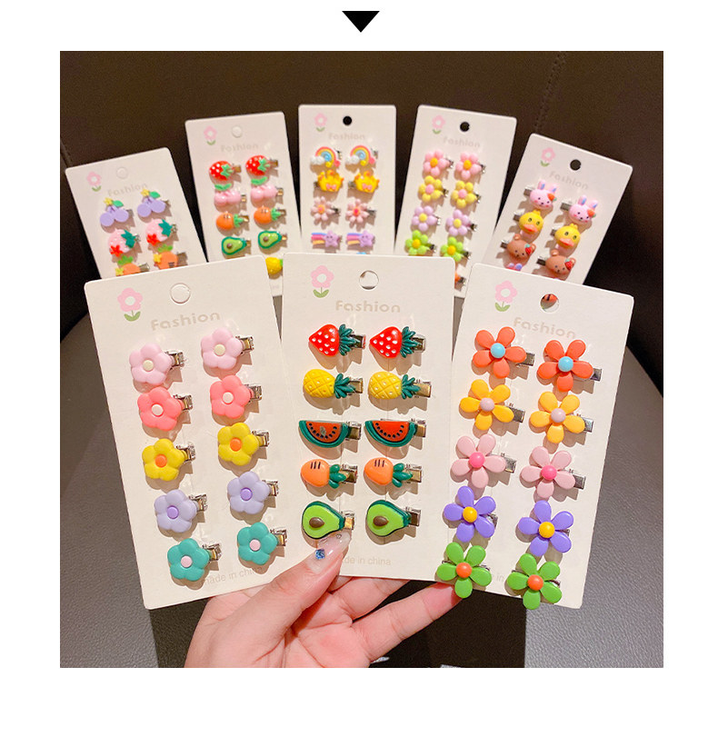 Cute Style Cute Cartoon Resin Hair Clip 10 Pieces