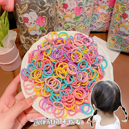 Детская эластичная безвредная резинка для волос, 600 шт, не повреждает волосы