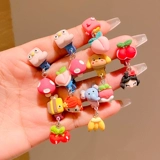 Детские мультяшные клипсы, милые серьги для принцессы, без проколов ушей