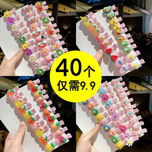 Заколка для волос для младенца, мультяшные шпильки для волос, детский наряд маленькой принцессы, безвредная челка, заколка-крабик, аксессуар для волос, не повреждает волосы