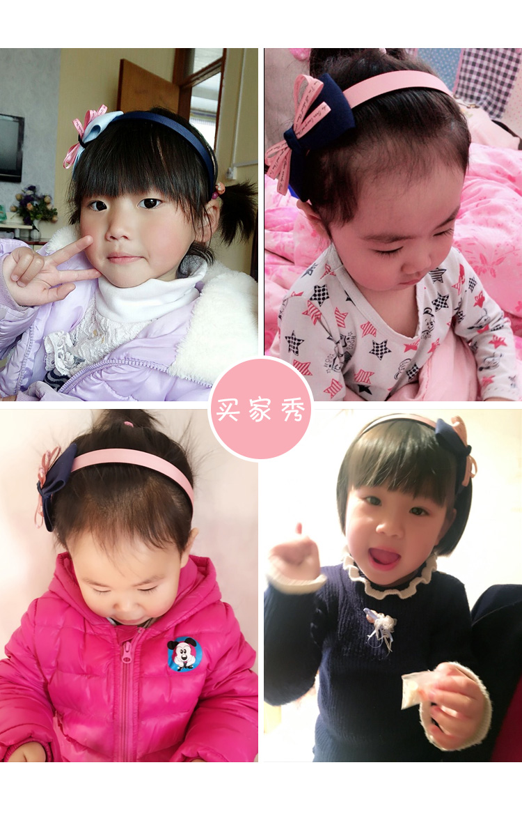 Trẻ em headband Hàn Quốc Công chúa Trượt Headband Hairpin Girls Bows Răng Ngọt Siêu Moth Headband Phụ kiện tóc - Phụ kiện tóc kẹp tóc sau