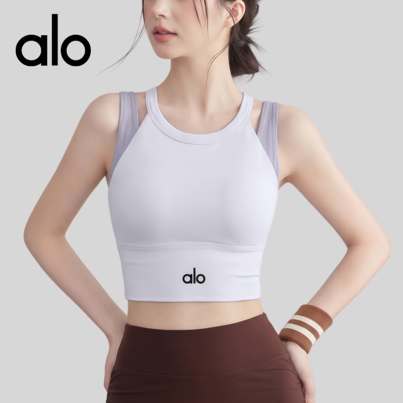 Aio Sports Bra for Women, Summer High-Intensity Shock-Proof Yoga Vest with Chest Pads, Quick-Drying Running Training Pilates