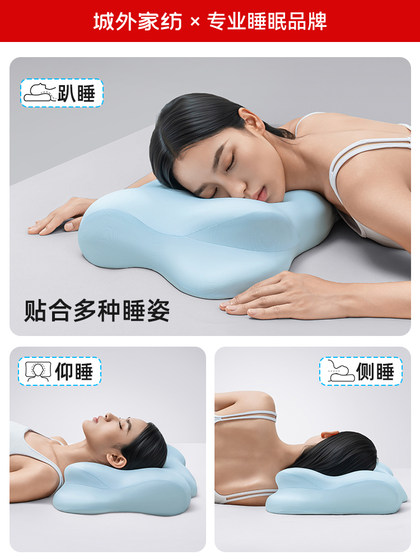 City Outside Sleep Aid Pillow, Cervical Support Memory Foam Pillow Core, Special Cloud Pillow for Side Sleeping, Back Sleeping, Pressure Relief, Deep Sleep Pillow