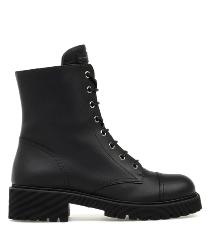 Giuseppe Zanotti Женские черные сапоги GZ Rider на резиновой подошве