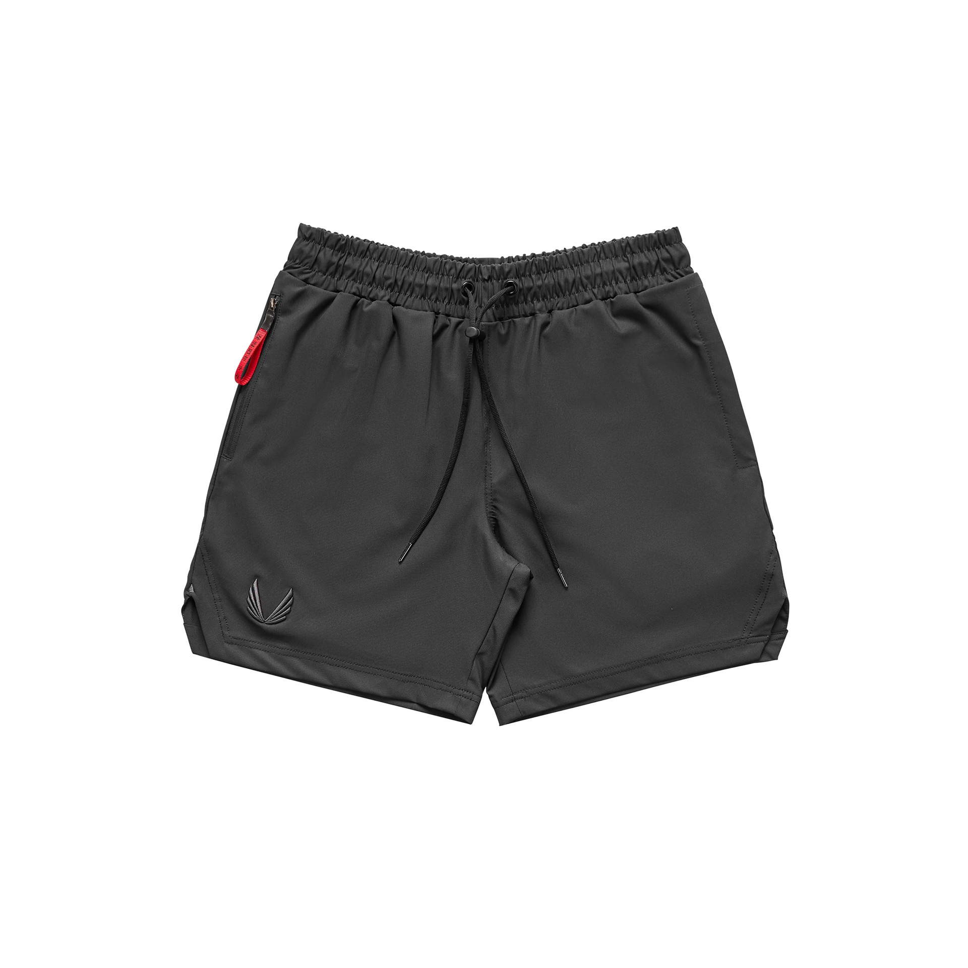 BlackBodybuilding train shorts elastic force Tight fitting Leggings male Quick drying Basketball pants motion run Beach pants Two suit