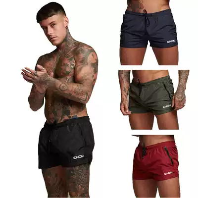 Three-point pants beach pants men's loose summer wear sports fitness shorts casual hurdles running quick-dry pants