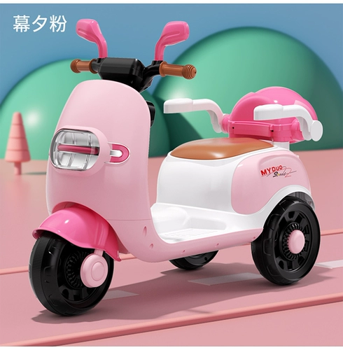 Электрический мотоцикл, детский трехколесный велосипед с аккумулятором для мальчиков и девочек, детская игрушечная машина с сидением с зарядкой, дистанционное управление