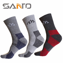 SANTO Shantuo men and women thick mountaineering socks breathable deodorant warm socks outdoor quick-drying full thick semi-thick socks
