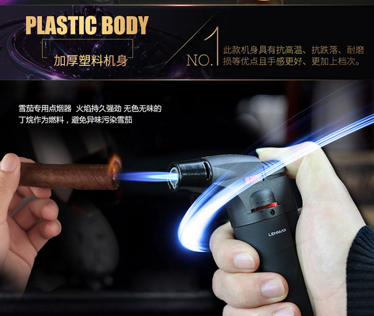 Nhiệt độ cao cầm tay phun khí thẳng cá tính xì gà moxib Fir đánh lửa ngọn đuốc bơm hơi nhẹ quẹt dupont