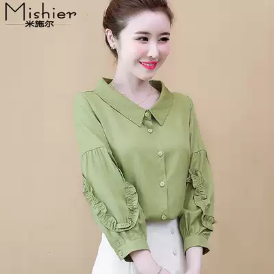 Autumn 2021 new women's fashion fashion long sleeve chiffon shirt high-end jacket temperament early autumn foreign pie shirt