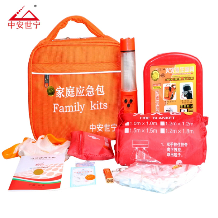 Home Fire Escape Bag ZAJZ39 Type Waterproof Flame Retardant Oxford Cloth Home Escape First Aid 13 Pieces Kit Emergency Kit