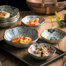 Plum blossom dish set Creative small bowl Japanese ceramic bowl Small shallow bowl Dessert bowl Vegetable bowl Restaurant household