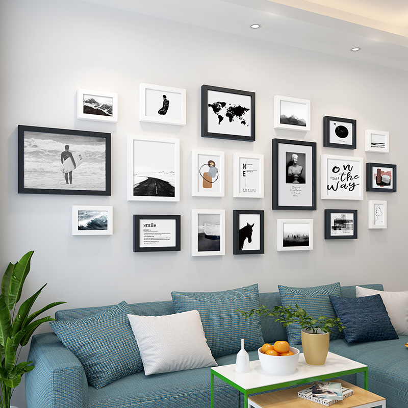 Sofa Background Photo Frame Hanging Wall Nordic Photo Wall Decoration Mesh Red Room Adornment Background Wall Photo Wall Photo Wall Photo Wall