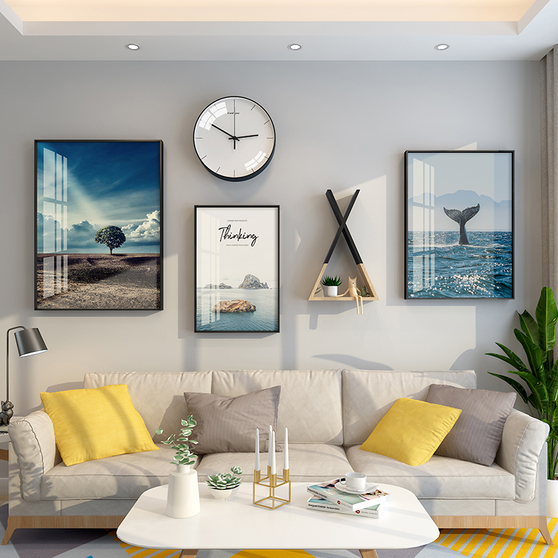 Nordic Style Living Room Decoration Painting Bedroom Dining Room Light Lavish Hang Painting Modern Minimalist Sofa Background Wall Hanging Painting Landscape Painting