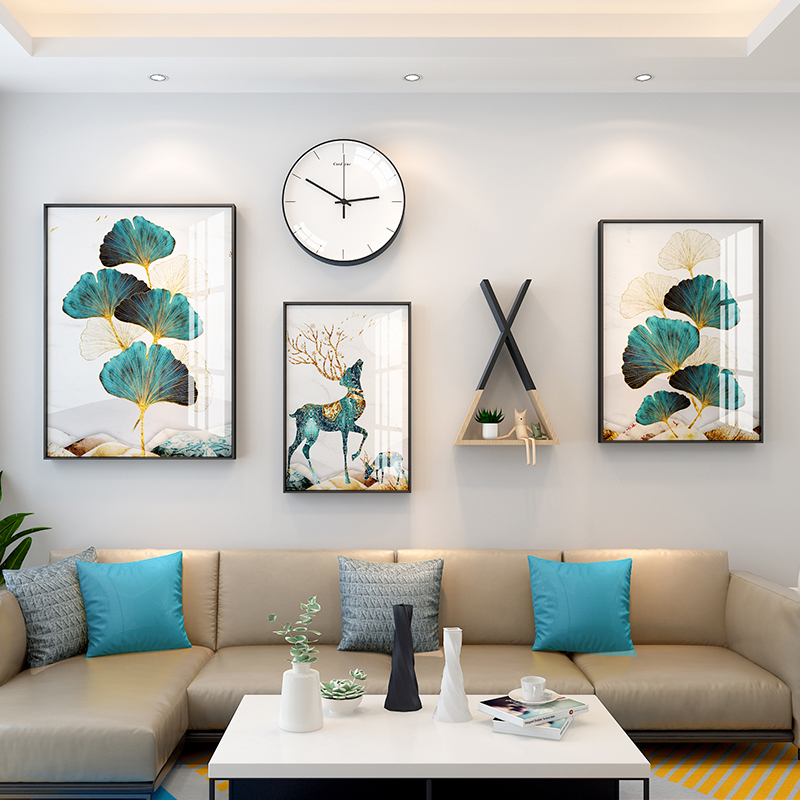 Nordic Living Room Decoration Painting Sofa Background Wall Hanging Painting Crystal Porcelain Painting Modern Minimalist Dining Room Wall Painting Bedroom Wall Painting