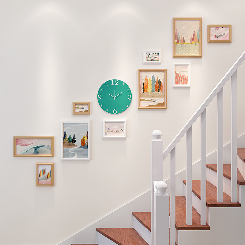 Nordic Photo Wall Photo Wall Photo Wall Photo Frame Creative Composition Stairs Wall Decoration Painting Bedroom Rental House Renovation Supplies