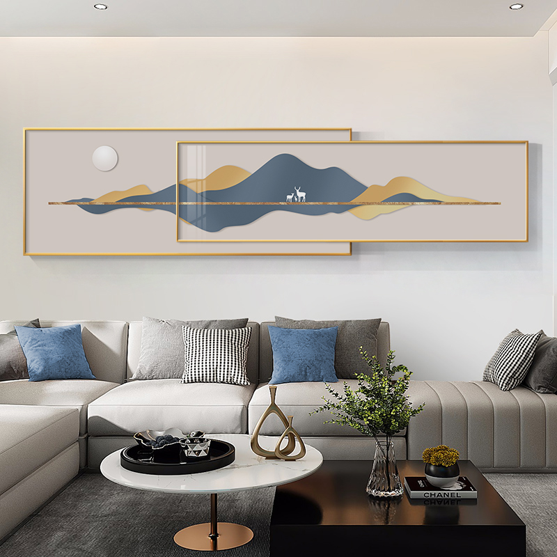 Nordic abstract living room decoration painting sofa background wall painting modern minimalist light luxury bedroom bedside painting mural