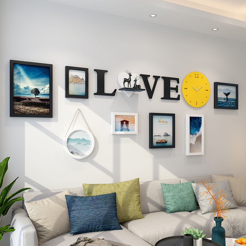 Nordic style dining room wall decoration deer head wall decoration bedroom room decoration creative background wall pendant painting