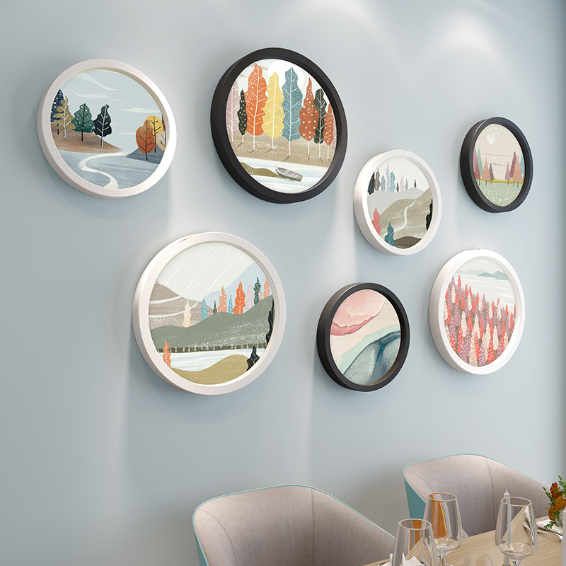 Flarebird Decoration Painting Round Modern Hanging Drawing Room Painting Sofa Background Wall Hanging Painting Bedroom Dining Room Wall Wall Painting