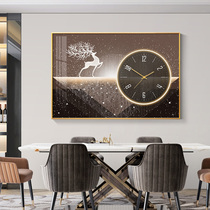 Nordic Living Room Decoration Painting Sofa Background Wall Painting Creative Dining Room Dining Room With Clock Wall Atmosphere Light Luxury Hanging Painting