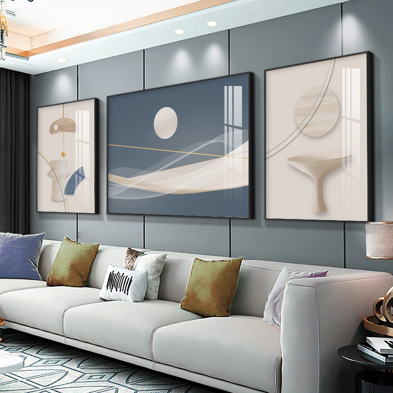 Modern minimalist light and luxurious living room decoration Sofa Background Wall Hanging Painting Nordic Abstract Bedroom Bedside Hanging Painting Fresco