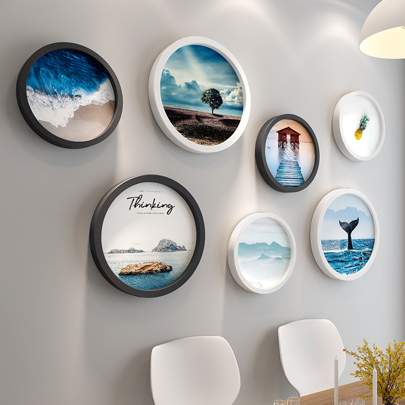 Nordic Dining Room Wall Room Bedroom Decorations Creative Round Sofa Background Wall Interior Art Wall Decoration Wall Accessories
