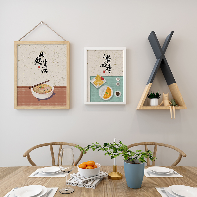 Dining room background wall decoration decoration Nordic hotel bedroom wall wall art Net red creative hanging decoration