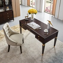 American light luxury desk solid wood desk and chair combination study room model room boss computer writing desk customization