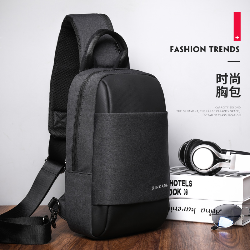 Waist bag new trendy men's chest bag men's bag casual shoulder bag business messenger bag multifunctional large capacity small backpack