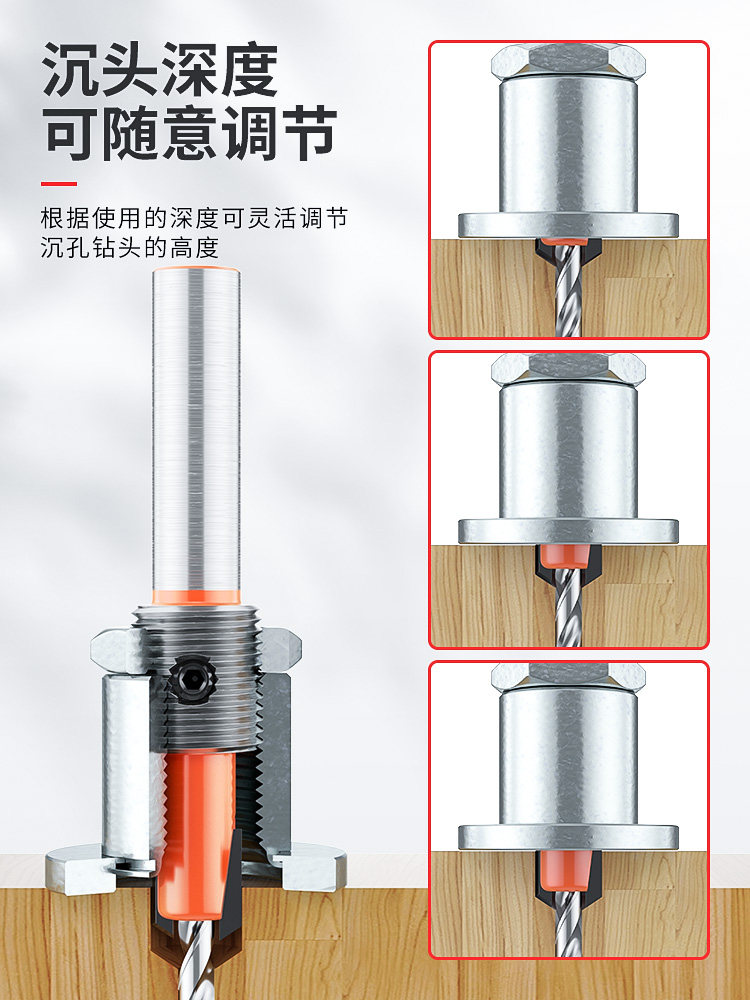 Eco-Board Edge Banding Punch Pliers Hole Puncher Drill Bit Woodworking Nail-Free Tool Magic Tool with Limit Hole Puncher